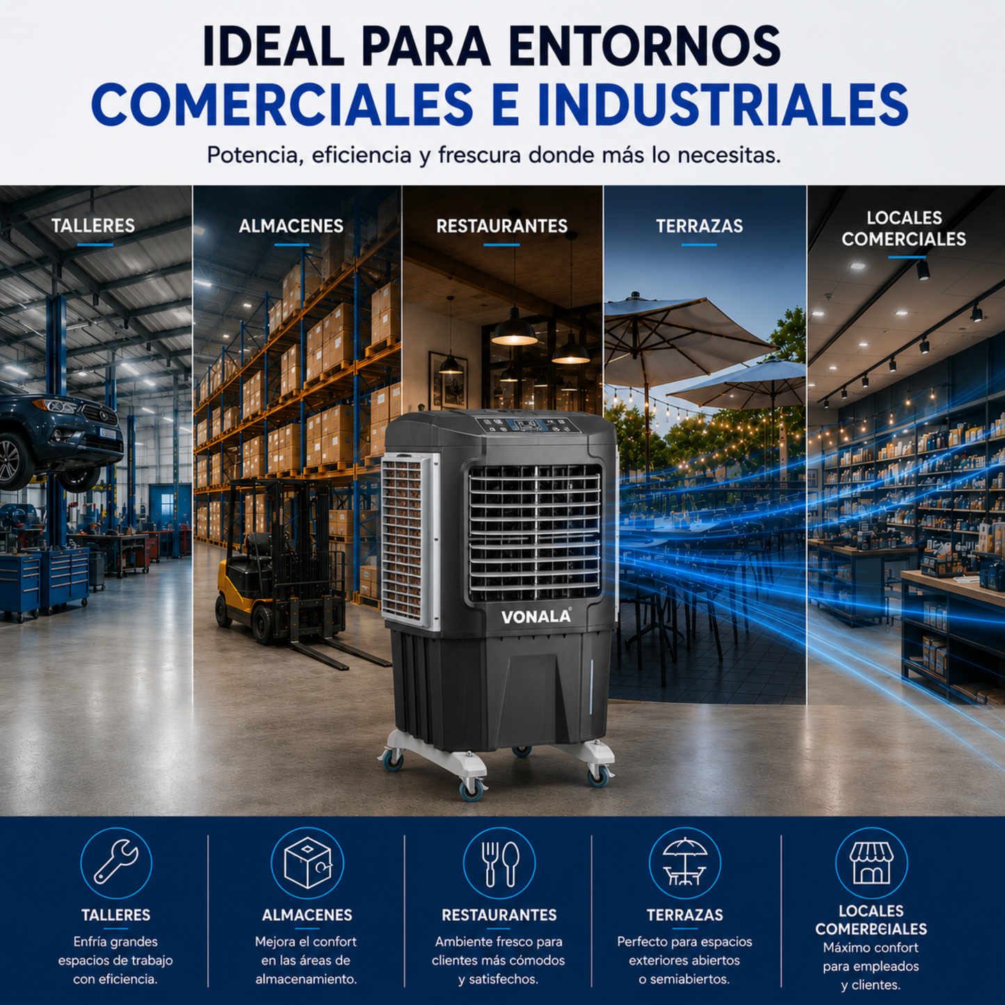Climatizador Evaporativo Industrial VONALA BLACKOOL6