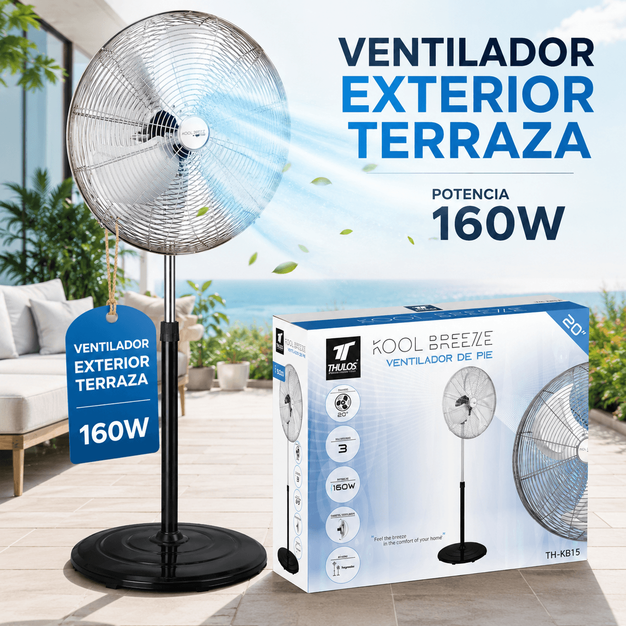 Ventilador Industrial de Pie 160W (Vonala Premium)