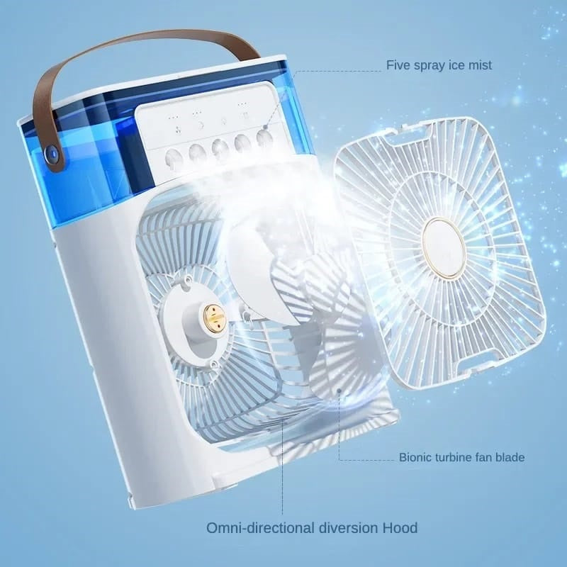 Ventilador de Escritorio con Nebulizador y Temporizador Cubemist