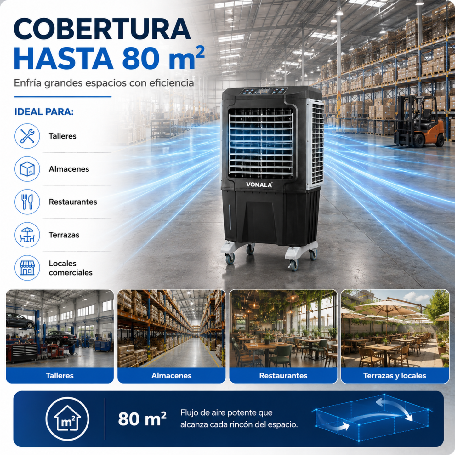 Climatizador Evaporativo Industrial VONALA BLACKOOL6