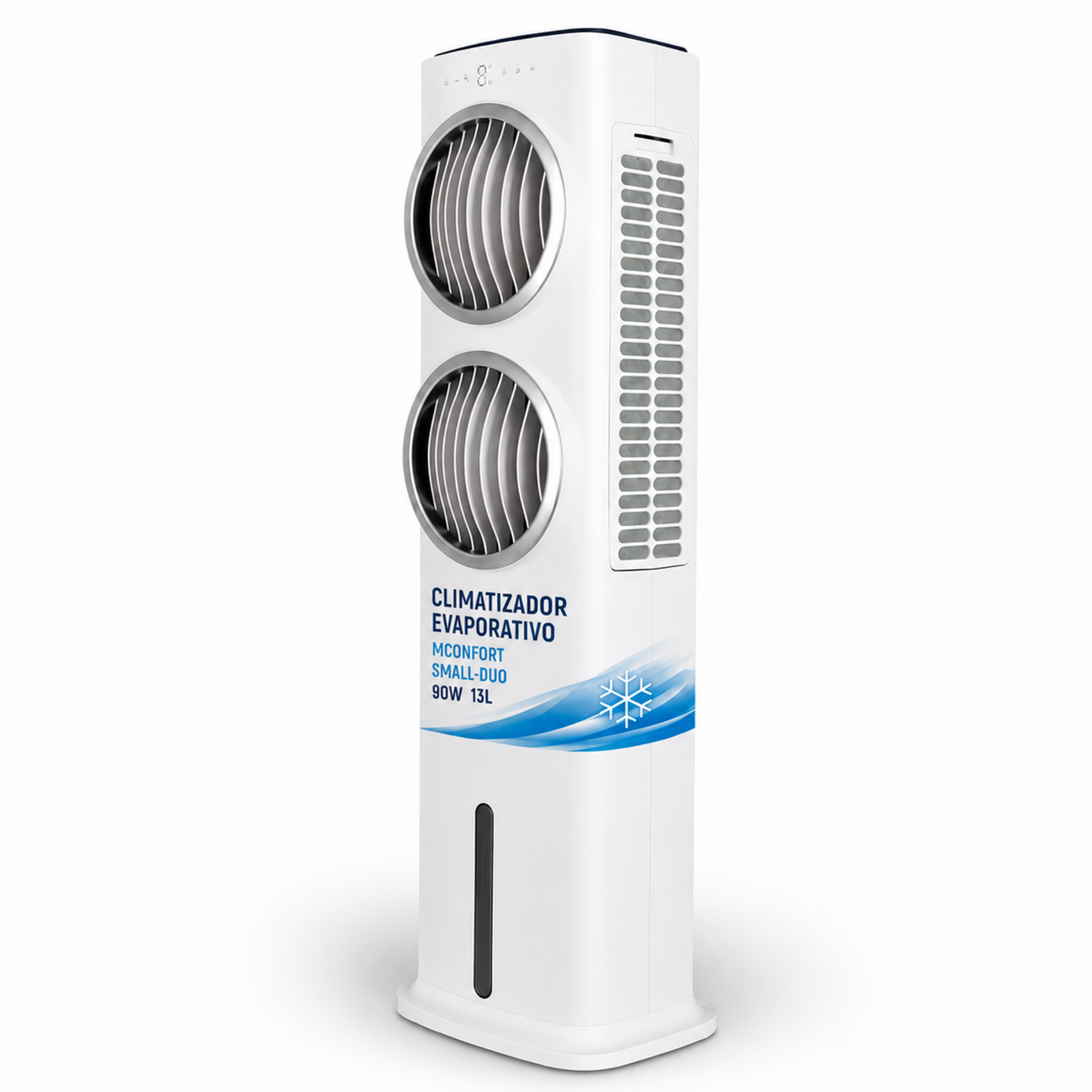 Climatizador Evaporativo VONALA SMALL-DUO – Enfriador de Aire Portátil con Doble Ventilador, Depósito 9L, 5 Velocidades, Mando a Distancia, 90W, Portátil