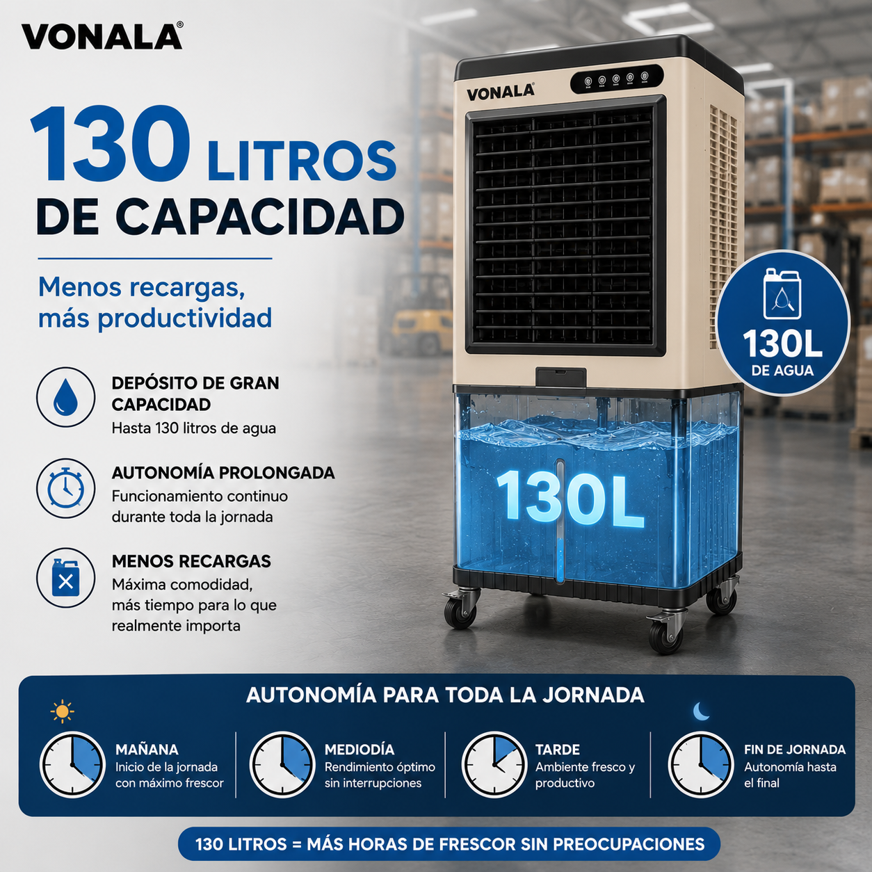 VONALA ARCTIC130 Climatizador Evaporativo Industrial