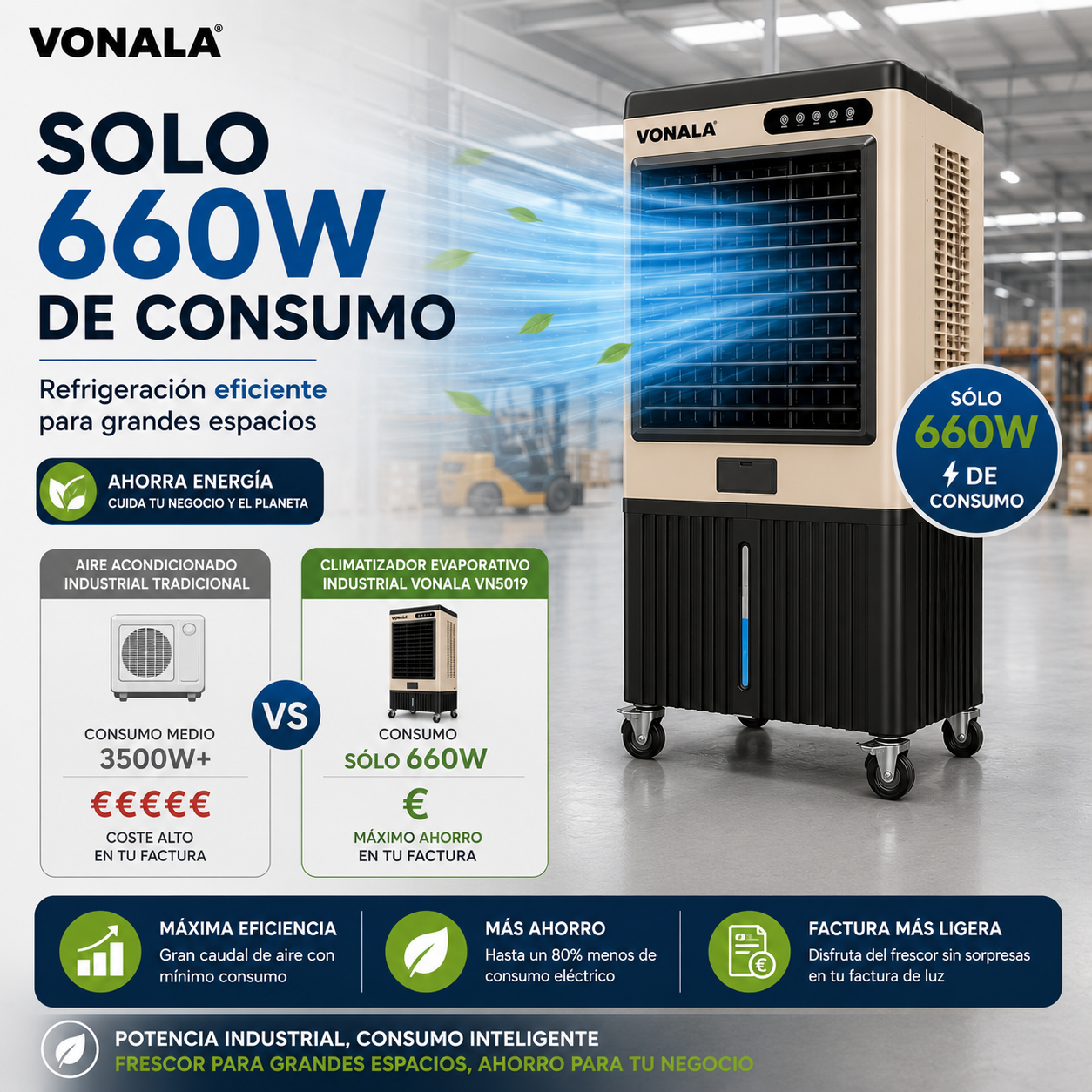 VONALA ARCTIC130 Climatizador Evaporativo Industrial