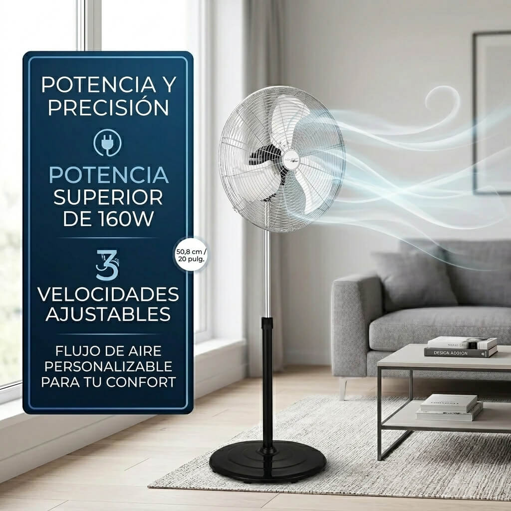 Ventilador Industrial de Pie 160W (Vonala Premium)
