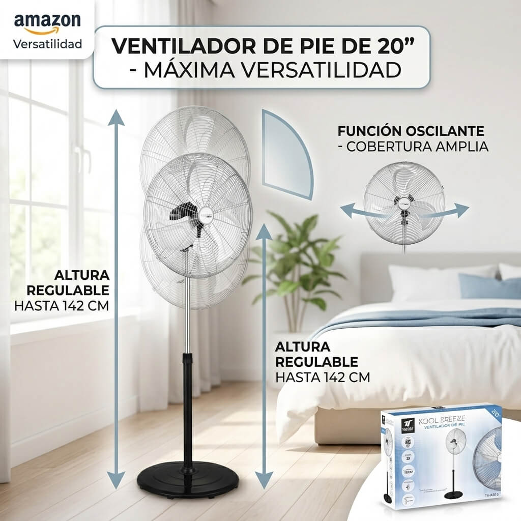 Ventilador Industrial de Pie 160W (Vonala Premium)