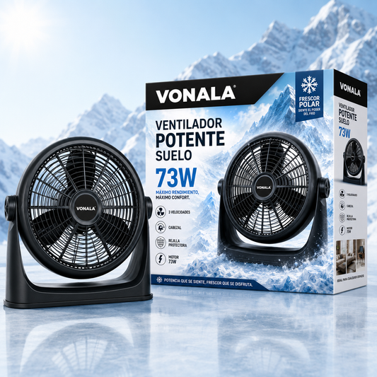 VONALA Ventilador de Suelo Potente para Hogar, Oficina y Espacios Amplios