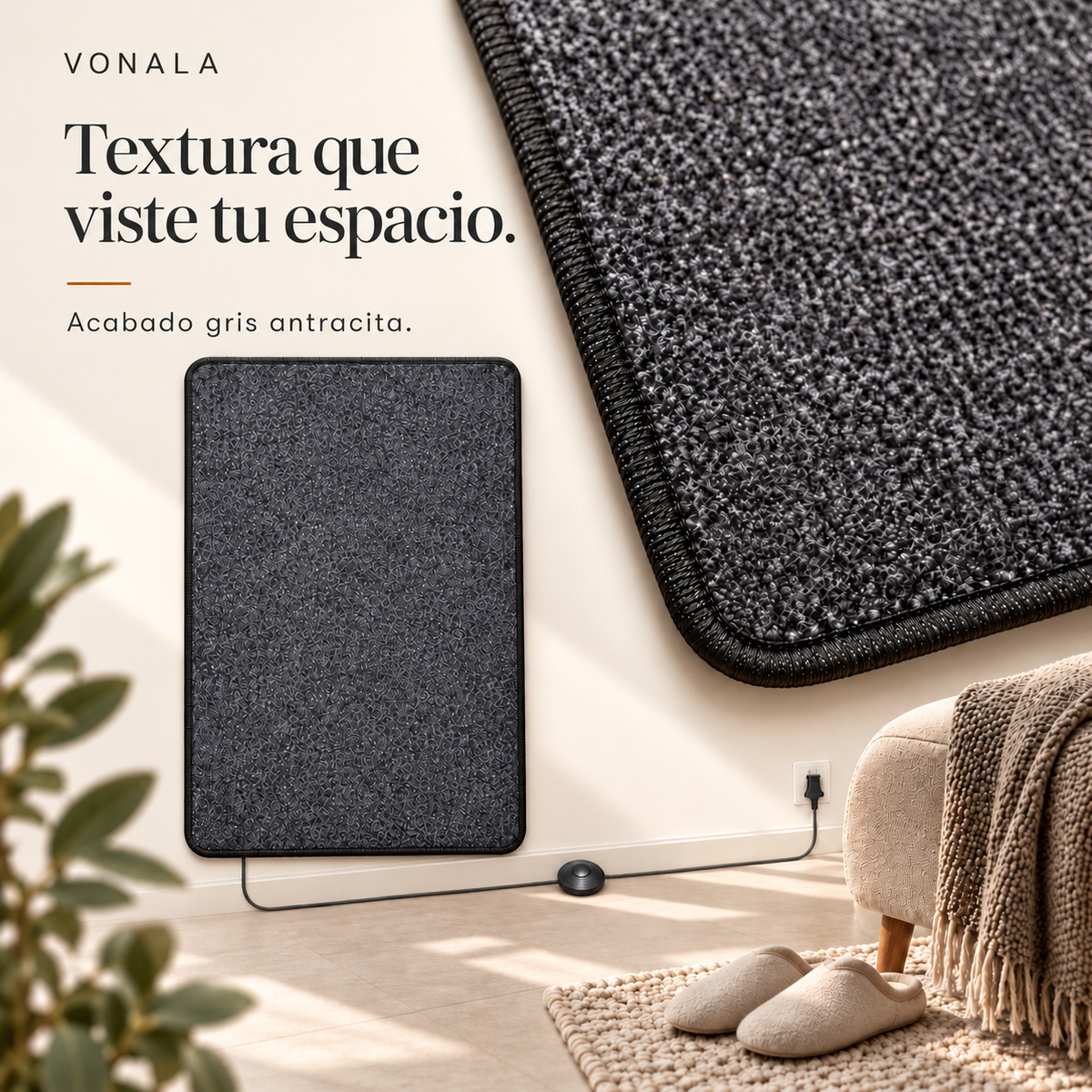 VONALA Alfombra calefactora eléctrica para pies — 3 tamaños