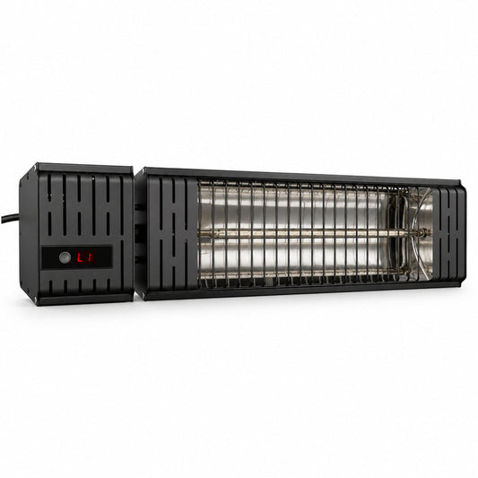 Vonala Power R 2000 W - Calefactor Eléctrico Infrarrojo de Pared con Mando, Estufa Halógena de Onda Corta para Terrazas de Hostelería, Patios y Jardines, Exterior Protegido